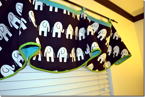Valance for black and white nursery